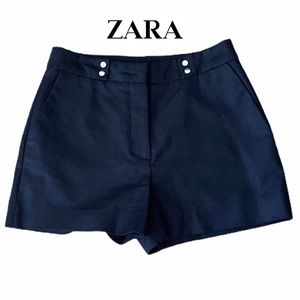 Zara High Waisted Shorts Black M Inseam 3